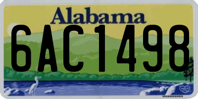 AL license plate 6AC1498