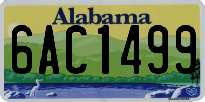 AL license plate 6AC1499