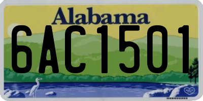 AL license plate 6AC1501
