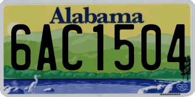 AL license plate 6AC1504