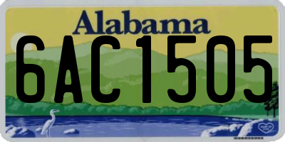 AL license plate 6AC1505