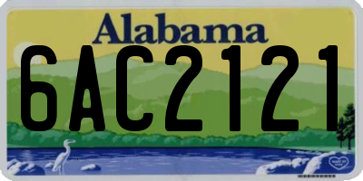 AL license plate 6AC2121