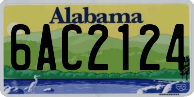 AL license plate 6AC2124