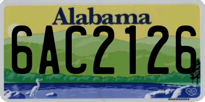 AL license plate 6AC2126