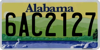 AL license plate 6AC2127