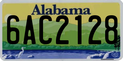 AL license plate 6AC2128