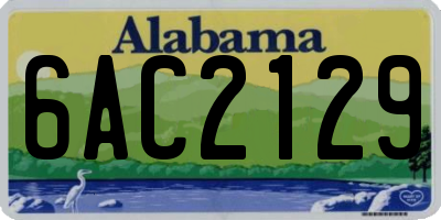 AL license plate 6AC2129