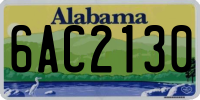 AL license plate 6AC2130