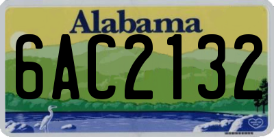 AL license plate 6AC2132