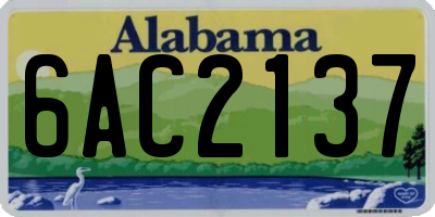 AL license plate 6AC2137