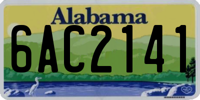 AL license plate 6AC2141