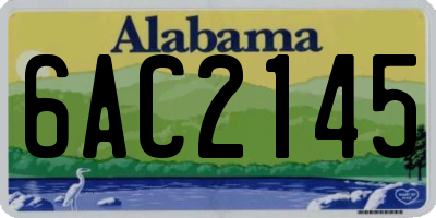 AL license plate 6AC2145