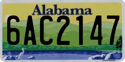 AL license plate 6AC2147