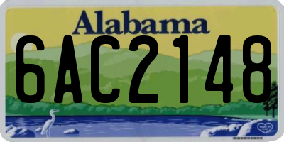 AL license plate 6AC2148