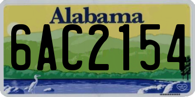 AL license plate 6AC2154