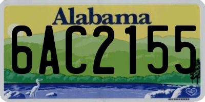 AL license plate 6AC2155