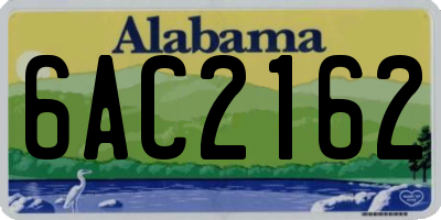 AL license plate 6AC2162