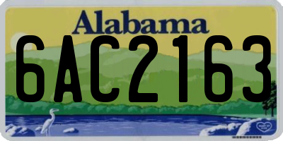 AL license plate 6AC2163