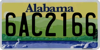 AL license plate 6AC2166