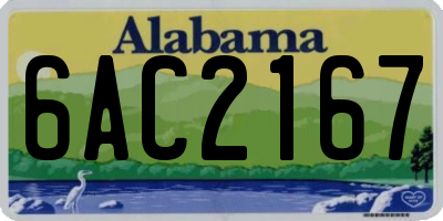 AL license plate 6AC2167