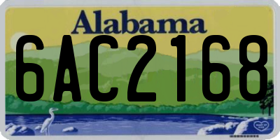AL license plate 6AC2168
