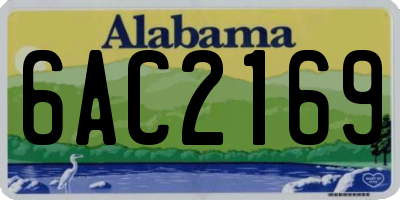 AL license plate 6AC2169