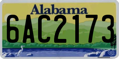 AL license plate 6AC2173