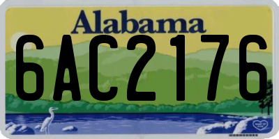 AL license plate 6AC2176