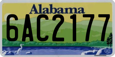 AL license plate 6AC2177
