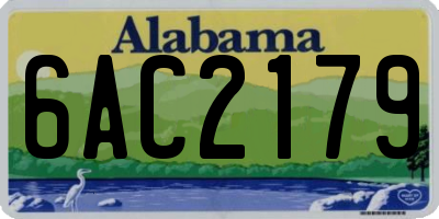AL license plate 6AC2179