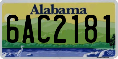 AL license plate 6AC2181