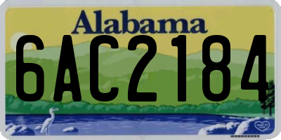 AL license plate 6AC2184
