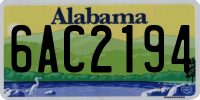 AL license plate 6AC2194