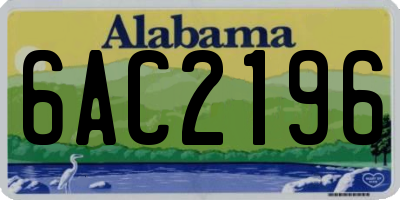 AL license plate 6AC2196
