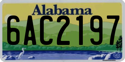 AL license plate 6AC2197