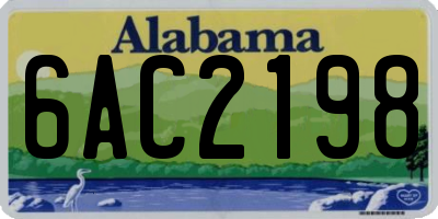 AL license plate 6AC2198