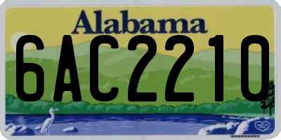 AL license plate 6AC2210