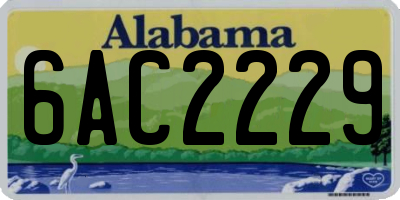 AL license plate 6AC2229