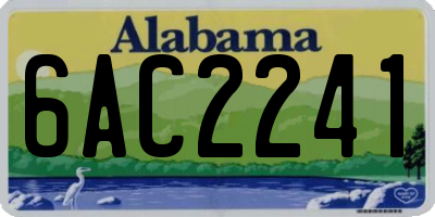 AL license plate 6AC2241
