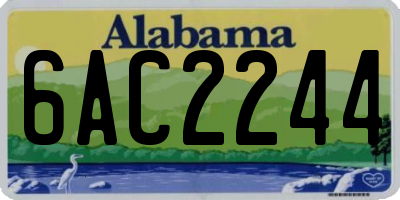 AL license plate 6AC2244