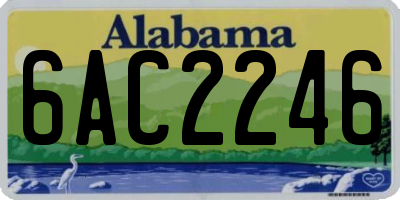 AL license plate 6AC2246
