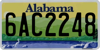 AL license plate 6AC2248