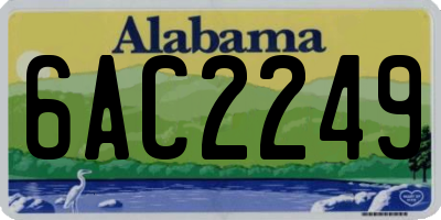 AL license plate 6AC2249