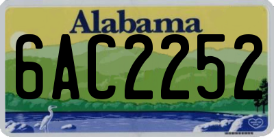AL license plate 6AC2252