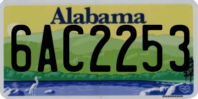 AL license plate 6AC2253