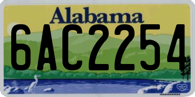 AL license plate 6AC2254