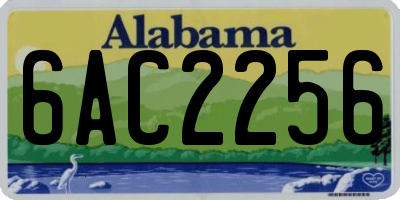 AL license plate 6AC2256