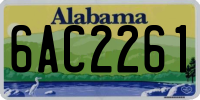 AL license plate 6AC2261