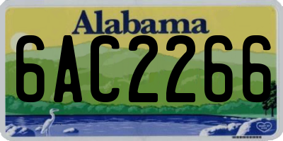AL license plate 6AC2266