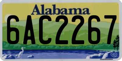 AL license plate 6AC2267